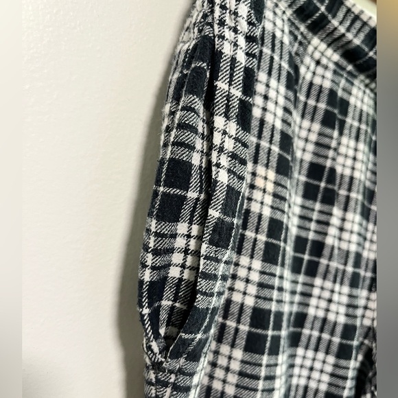 Old Navy Men’s Plaid Flannel Lounge Pants – Black & White, Size M - Picture 9 of 13
